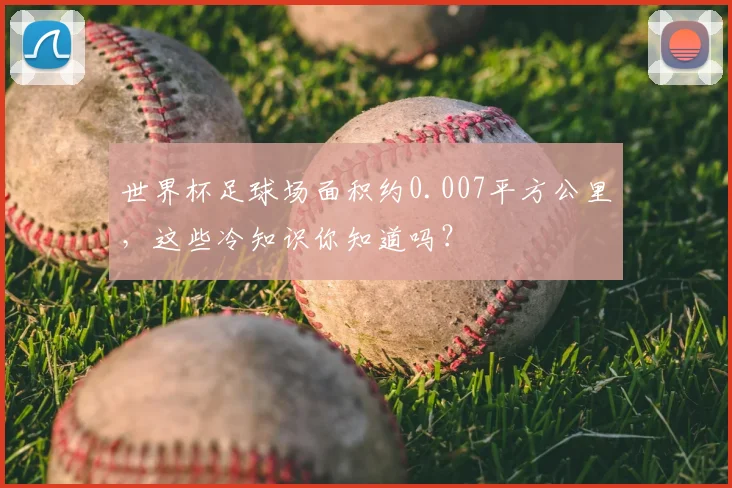 世界杯足球场面积约0.007平方公里，这些冷知识你知道吗？